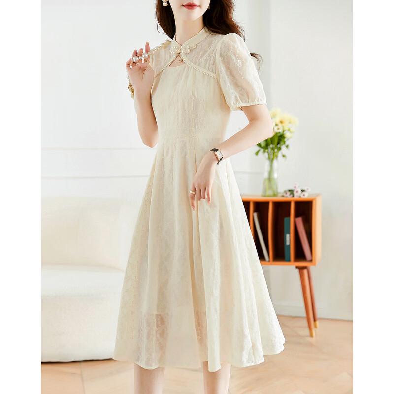 New Chinese Style Short Sleeve Cheongsam Dress