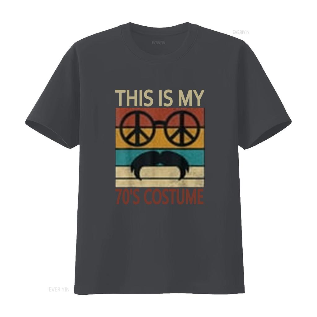 This Is My 70s Costume 70 Styles Men s Disco 1970s Outfit T Shirt Black 2X Large vintage Washed Stylish Versatile homme Soft