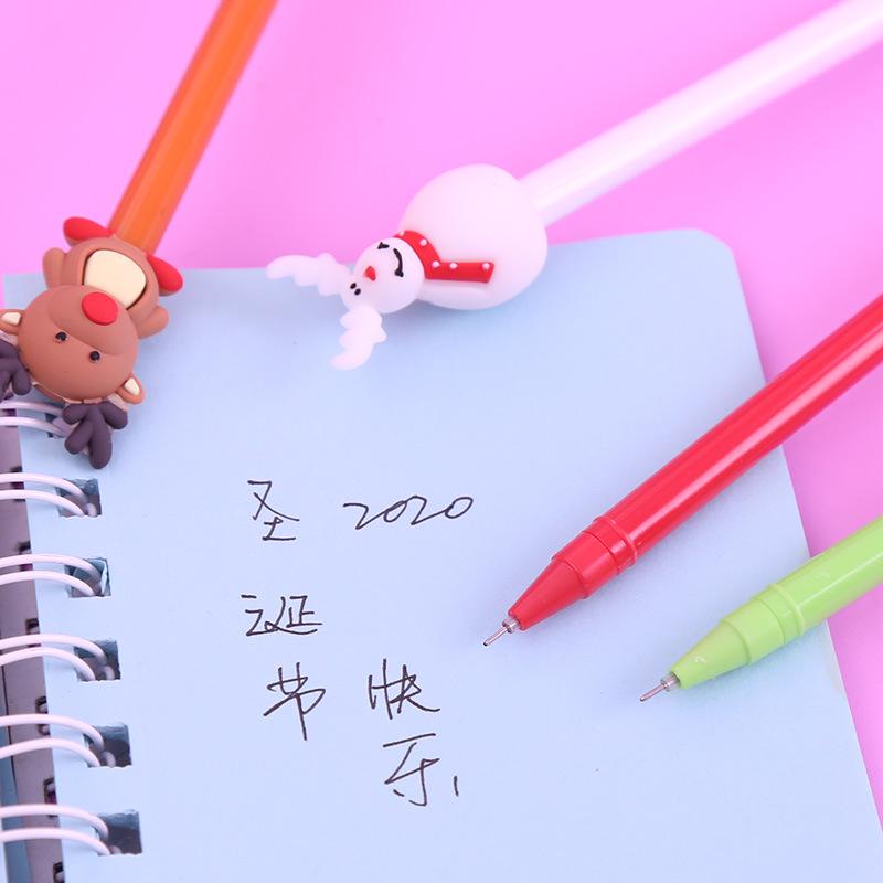 Cartoon Reindeer & Snowman Ballpoint Pen - Creative Christmas Gift for Kids & Students