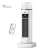Quiet Air Circulation Fan Portable Tower with Remote Control, 6 Speed 7 Color LED Night Low Noise Light, Cooler, USB Powered Misting for Home