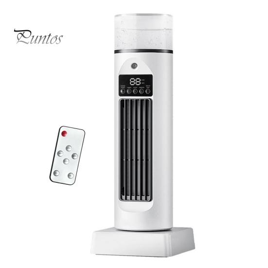 Quiet Air Circulation Fan Portable Tower with Remote Control, 6 Speed 7 Color LED Night Low Noise Light, Cooler, USB Powered Misting for Home
