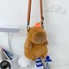 Handbag Capybara Plush With Orange Pendant Design Ugly And Cute Phone Bag