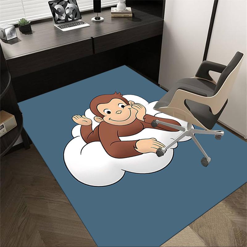 

1PC Curious George Anti-slip carpet, suitable for Office, bedroomand playrooms. It can also be used as a sofa footrest cover-R78 60cm by 90cm