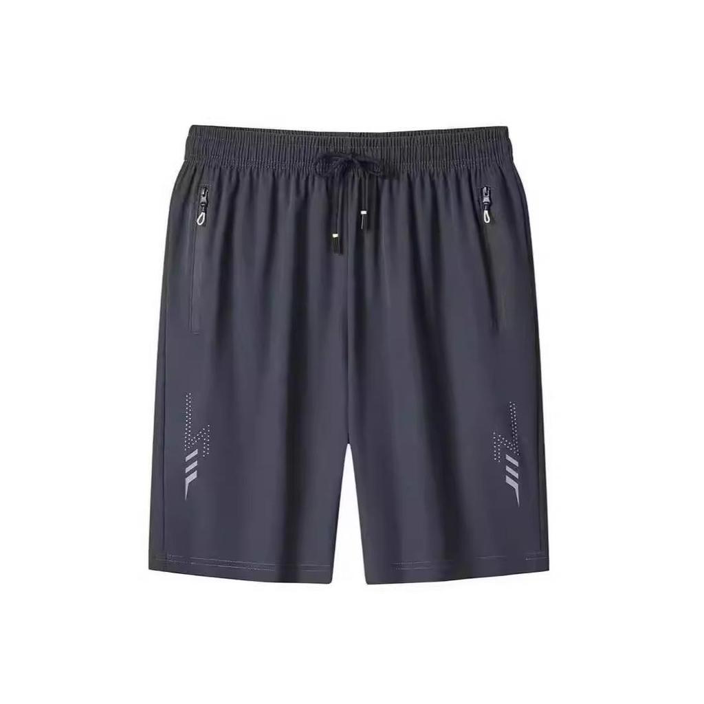 Pánské rychleschnoucí basketbalové šortky z ledového hedvábí - ležérní střih, volné, nadměrná velikost