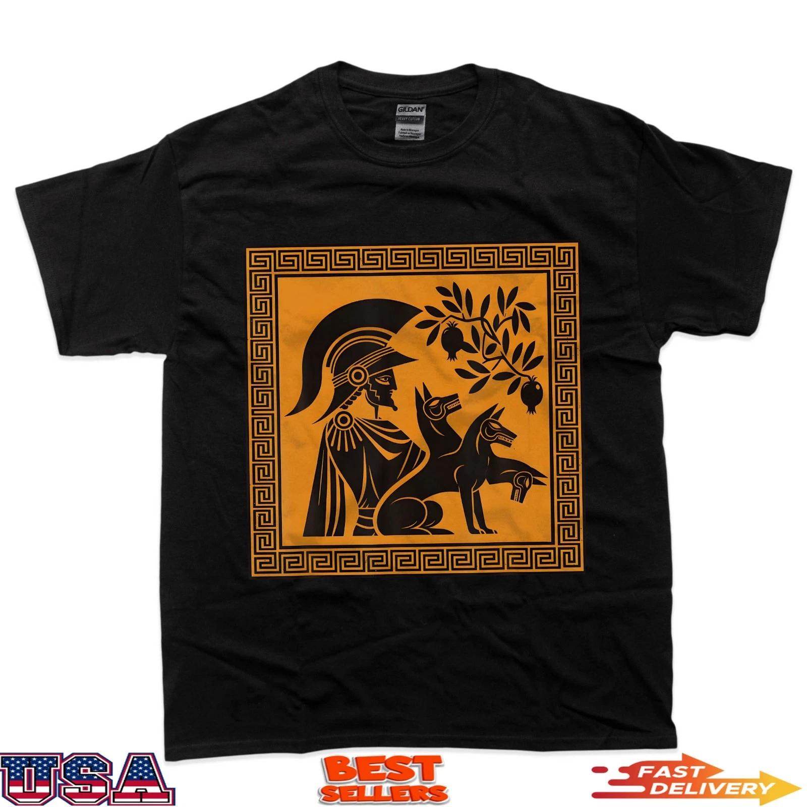 Hades God Cerberus Dogs Greek Mythology Ancient Greece Art T-Shirt 3XL