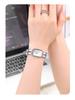 Gedi Elegant Small Square Women's Quartz Watch with Niche Bracelet Style