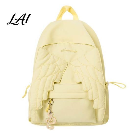 Zaino ad Ala d'Angelo per Donne Ragazze Leggero in Nylon Borsa per Ragazze Scolastiche Grande Zaino per Libri Daypack Borsa Essenziale per Viaggi Outdoor Pendolarismo
