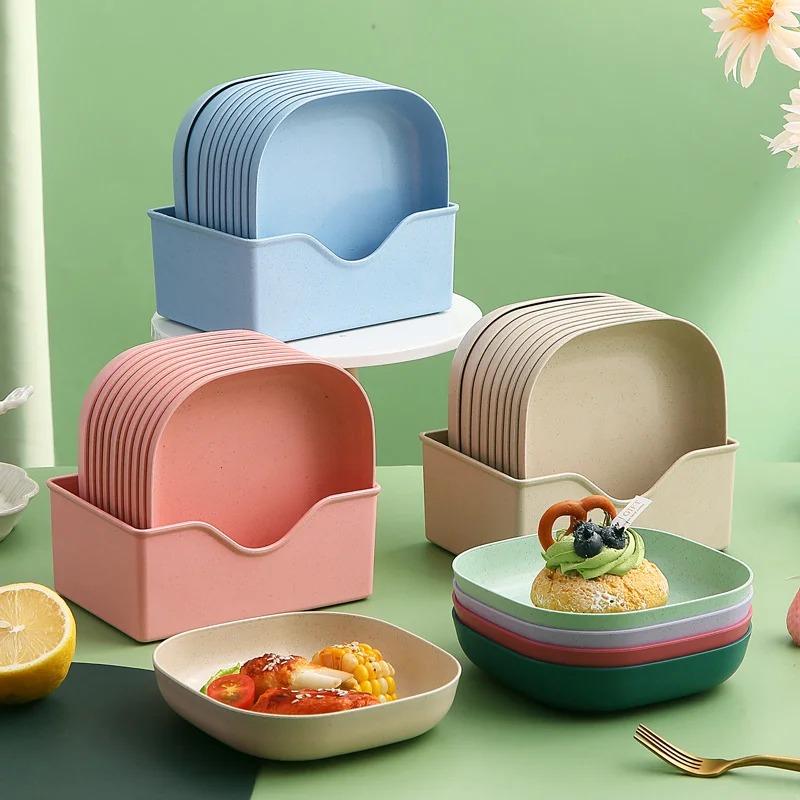 1pcs Set Reusable Fruit & Dessert Plates - Washable, Multifunctional Snack Dishes with Built-In Base for Bones & Candy - Versat
