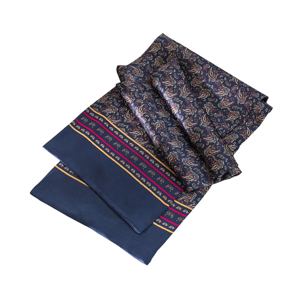 Men's Business Scarf 100% Mulberry Silk Silk Scarf British Style Pattern Fashion Commuter Versatile Scarf Wholesale