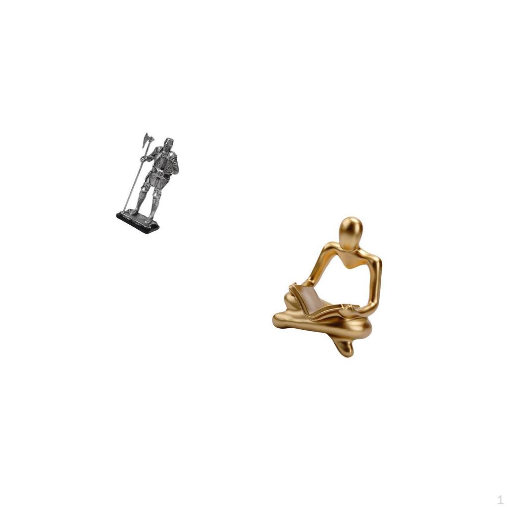 Figurine Decorative Statue Creative Abstract Thinker Sculpture Tabletop Ornament for Entryway