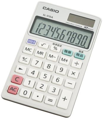 Casio Osobisty Dziennik Czasu i Podatków 10 Kalkulator, Obliczenia, Typ, Cyfry, SL-310A-N