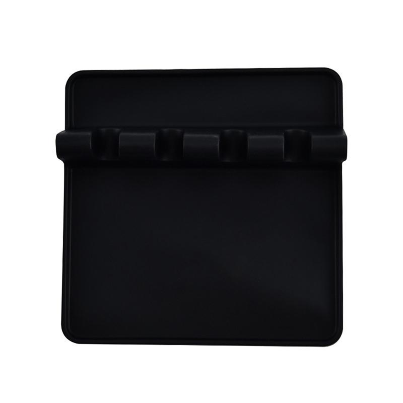 

Кухонный силиконовый держатель для столовых приборов, не содержащий бисфенол-А, прочный держатель для ложки с подкладкой, термостойкий держатель для ложки, кухонная утварь чёрный