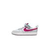 Court Borough Leather Low Top Skateboard Shoes Gray Pink Kids' BQ5451-015