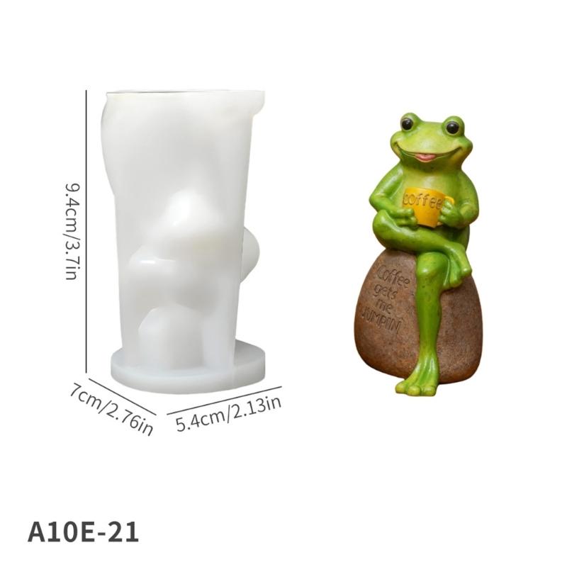 DIY Frogs Silicone Mold For Resin Art Craft Reusable Animal Shaped Molds Desktop Garden Decors Handmade Gift Creation