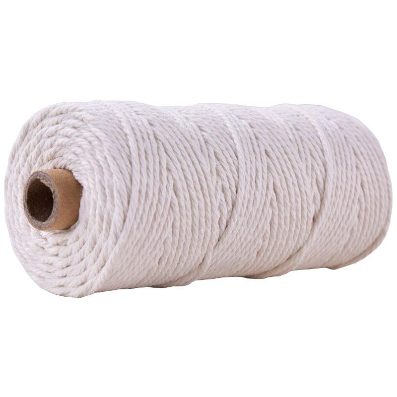 3mm Colored Cotton Rope for DIY Weaving, Tapestry, Binding, and Decorative Use