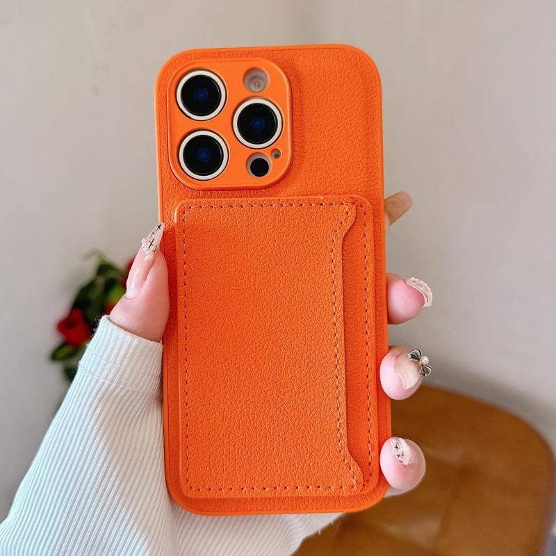 Luxury Litchi Leather Texture Phone Case With Horizontal Card Bag For iPhone 16 15 14 Plus 13 12 11 Pro XS Max XR Fashion Cover
