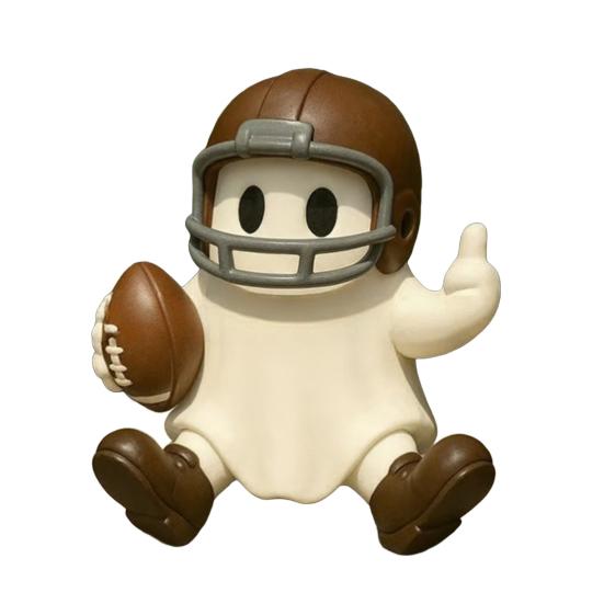 Halloween Character Ghost Figurine Cute Rugby Tennis Baseball Ghost Sculpture Resin Ghost Statue Tabletop Ornament for Home Party Indoor Outdoor Decor