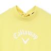 Callaway Short Sleeve Mock Neck Dress Golf C24129200 Women's (Brand Logo, Moisture-Wicking, Quick-Drying) / / 1060_Yellow