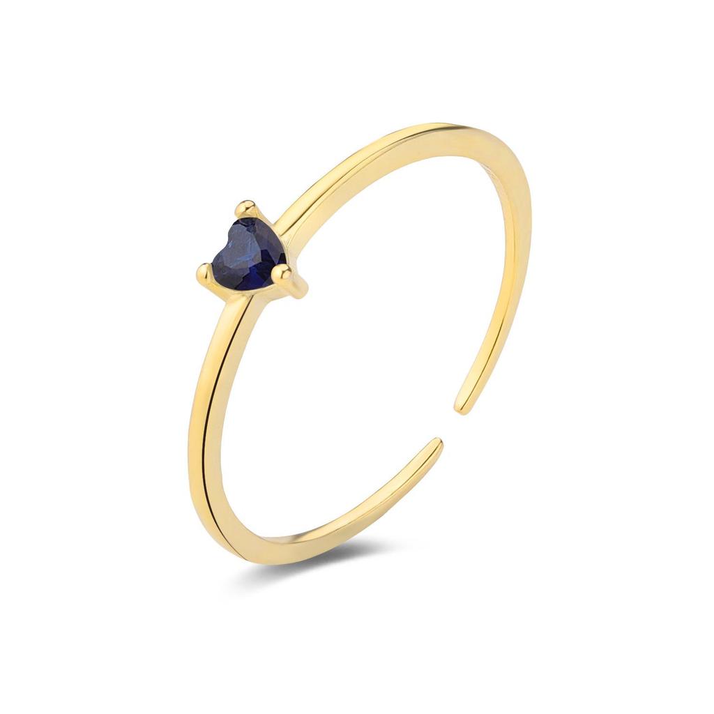 S925 Sterling Silver Adjustable Diamond & Multi-color Zircon Pinky Ring