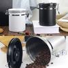 1.5/1.8L Coffee Canister Airtight Coffee Bean Canister Stainless Steel Coffee Jar Storage For Coffee Bean Tea Black/White/Silver