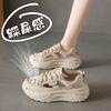 Thick-soled Breathable Heightening Mesh Shoes Women's Summer Thin Dad Shoes Fashion Mesh Versatile Soft-soled Sports Casual Shoes Children
