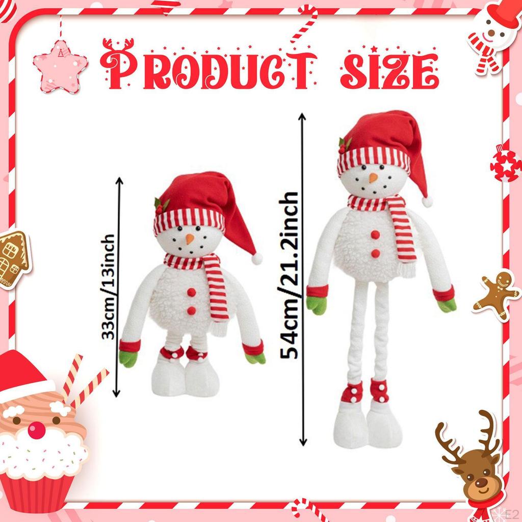 Telescopic Christmas Snowman Figurine Decoration Decor Retractable Standing Doll for