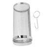 Barbecue Grilling Basket Stainless Steel Heat Resistant Rust Prevention BBQ Grill Cage with Hook
