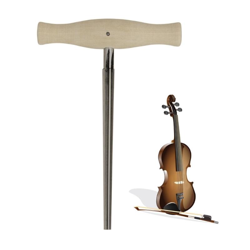 Violin Reamer with Wooden Handle Violin Peg Hole Reamer Violin Making Tools Metal Violin Making Gadget Viola Peg Reamer