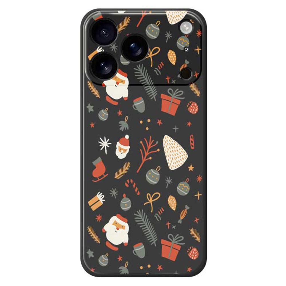 Für iPhone 17 Pro Hülle Süßigkeiten Geschenke Musterdruck Gerade Kante TPU Handy-Rückseite