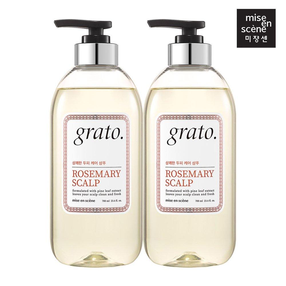 

[Phytoncide ingredient] [Biodegradable ingredient] Mise en scène Grato Shampoo 700ml x 2 (Optional) 02 Anti-Dandruff Shampoo