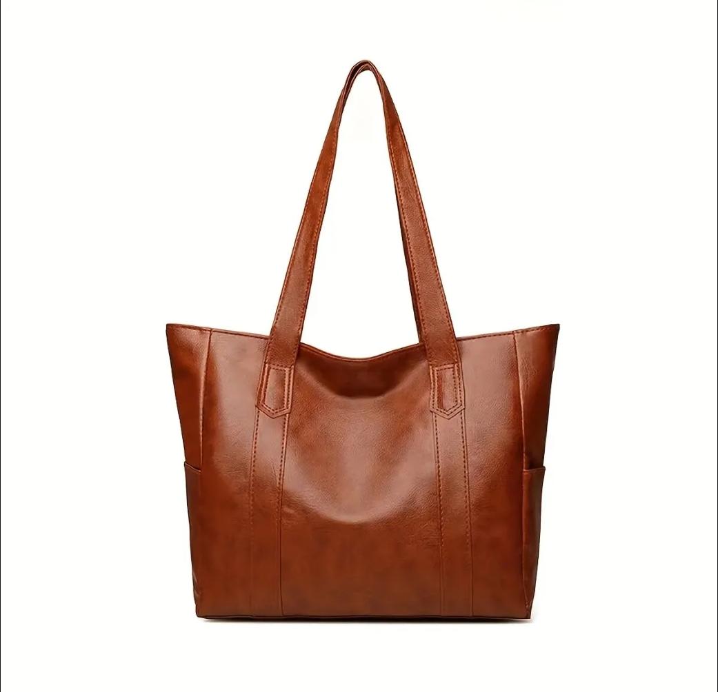 

Женская сумка через плечо из искусственной кожи большой емкости Crossbody Hand Tote Vintage хаки