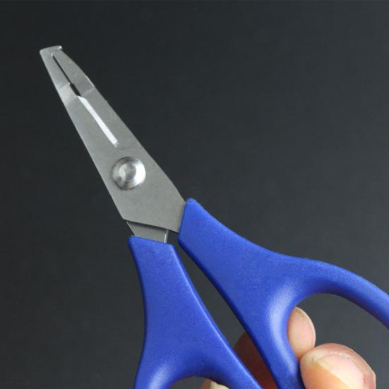 Blue Stainless Steel Fishing Scissor Outdoor Fishing Line Cutter for Daily Life