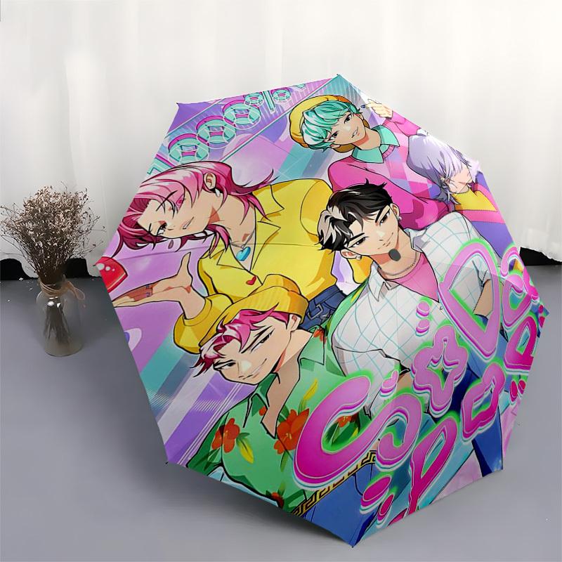 1pc Soda Pop: Outdoor Umbrella with Automatic Opening, Foldable Design, 8-Rib Iron Frame - Perfect for Fans, Travelers, Daily Use, and Gifts!A069
