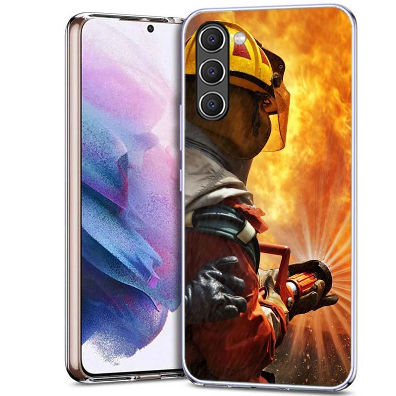 Firefighter Heroes Fireman Phone Case for Samsung A16 A26 A36 A56 A17 A37 A57 A07 A06 A02S A12 A22 A32 A52S A72 Galaxy A70 A50S