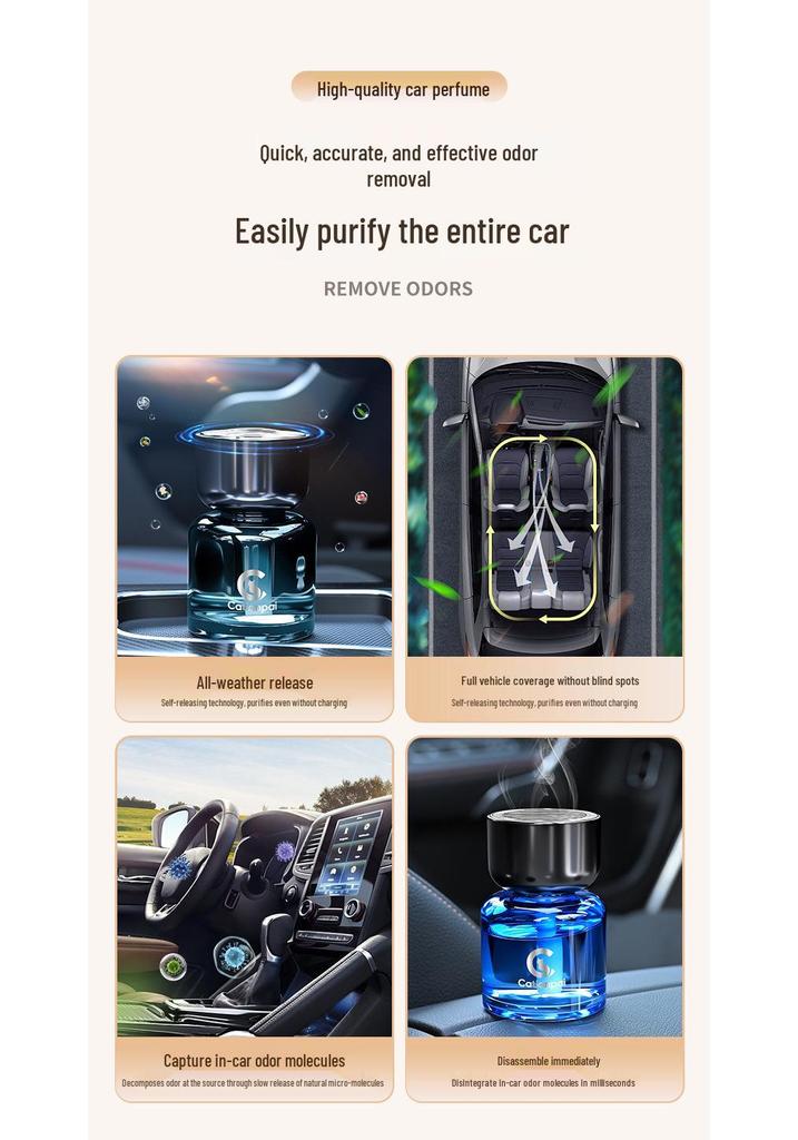 Premium Long-Lasting Car Fragrance Aroma Diffuser for Cup Holder