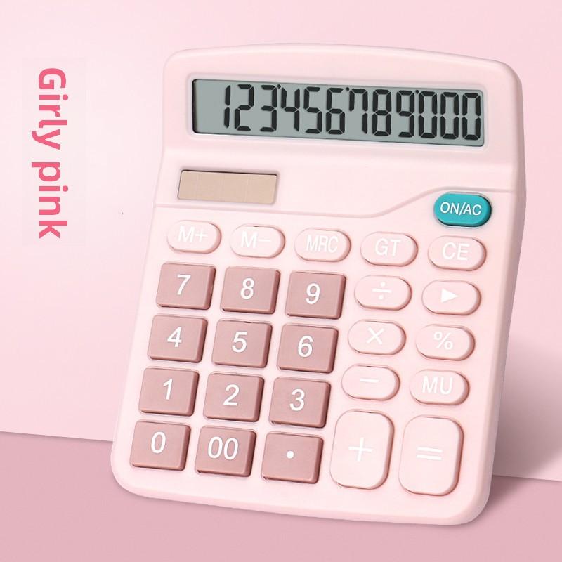 Calculator Desktop Calculator Standard Function with 12-Digit Large LCD Display Solar & Battery Dual Power for Home Basic