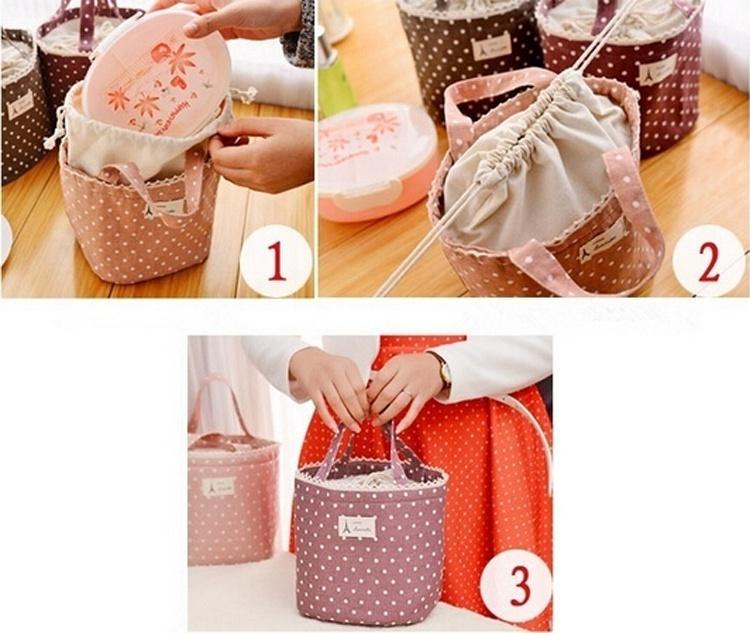 Buy Thermal Insulated Lunch Box Tote Cooler Bag Bento Picnic Pouch