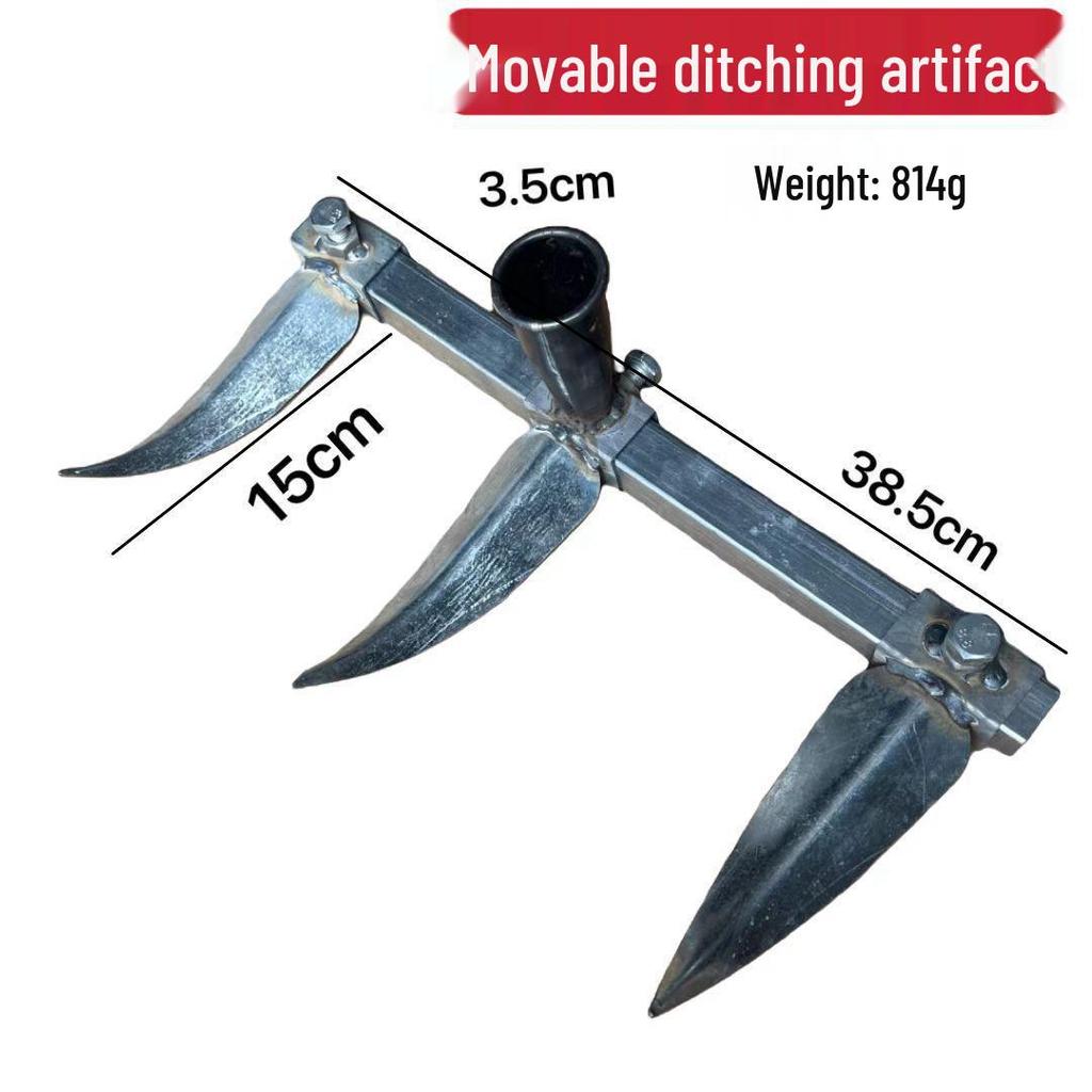 Adjustable Multi-Tooth Garlic Planting Rake and Hand-Pulled Plow