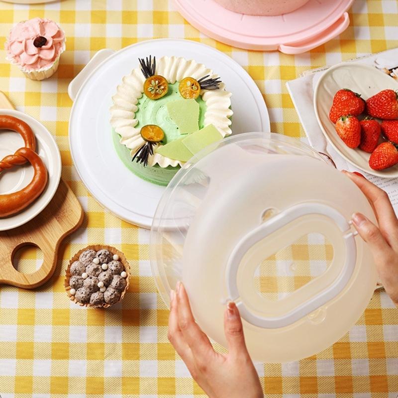 Tall Cake Box with Clear Cover and Nonslip Designs for Holding Layers Desserts Safely During Event Crafted of ABS