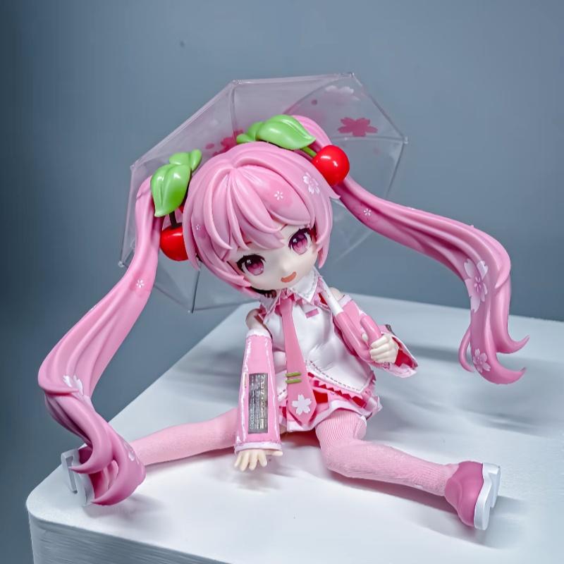 Hot! The Joy Of Genuine Blokes Overture Hatsune Miki Strawberry Cake Series Dolls Miki Movable Character Collection Gift Toys