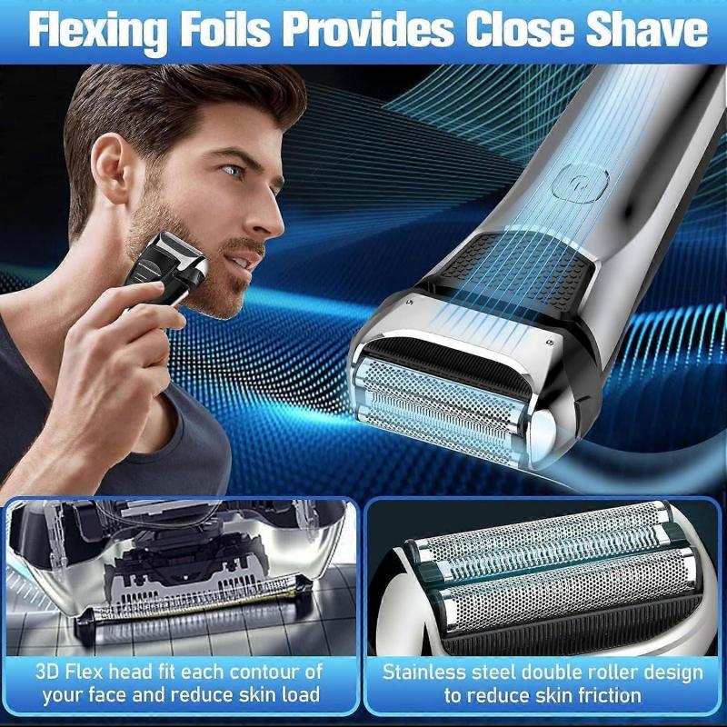 Electric Shaver, Men Electric Shaver, Foil Shaver, Men Electric Shaver, Facial Clean Shave, Rechargeable Men Shaver
