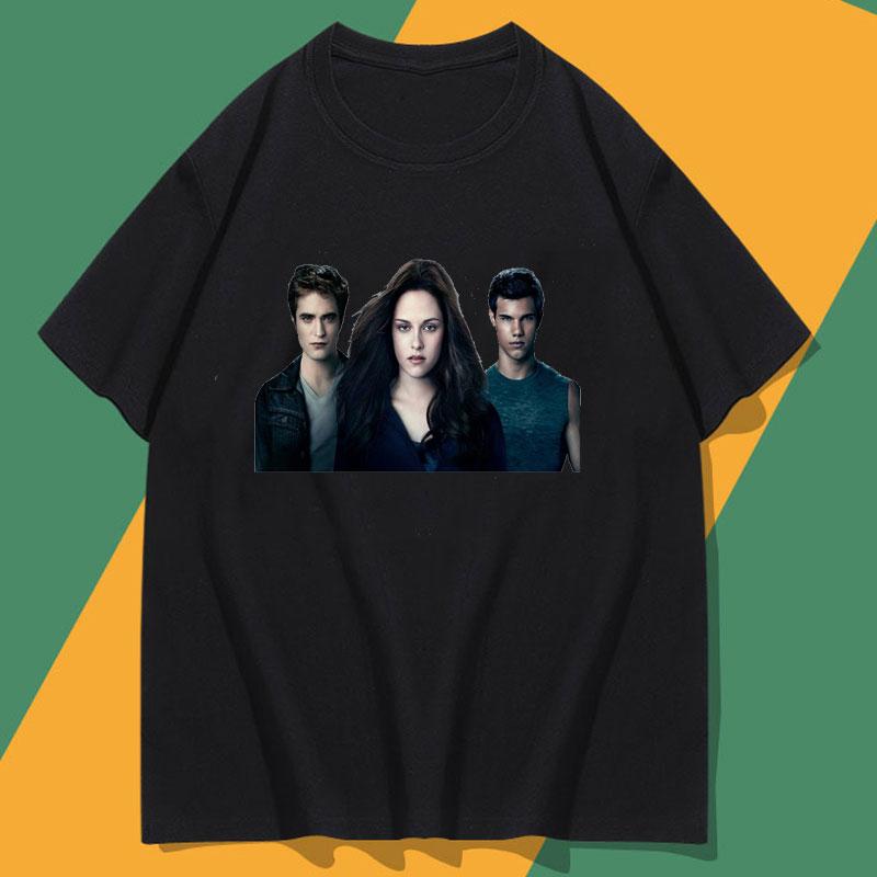 Twilight Saga Fans Tshirt Uampire Camisa Polyester Material Comic Vampires Wolves Rounisexce New Style Picture Y2k Clothing
