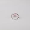 Natural Morganite Gemstone Silver Ring, Women's Wedding Jewelry, 925 Sterling Silver Zircon Ring For Bride CZR-15-9