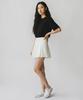 Bonseullipi Crystal Stud Pleated Mini Skirt (Ivory)