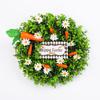 Easter Wreath Small Daisy Carrot Happy Easter Eucalyptus Leaf Home Door Hanging