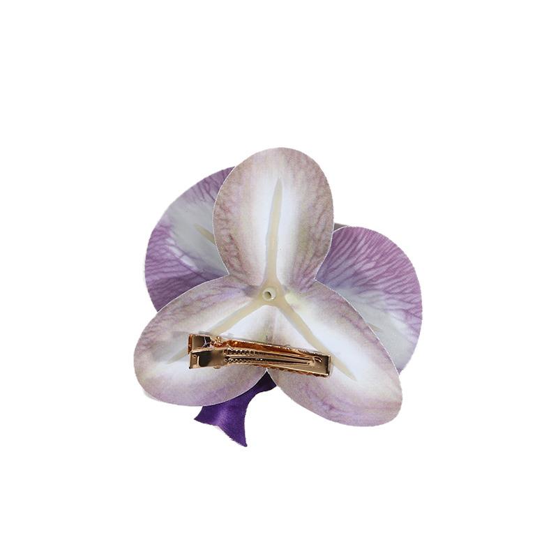 Hair Accessories Flower Hair Clip Hair Ornament Pink Orchid Orchid Hairpin Side Barrettes Headdress Bohemia Barrettes