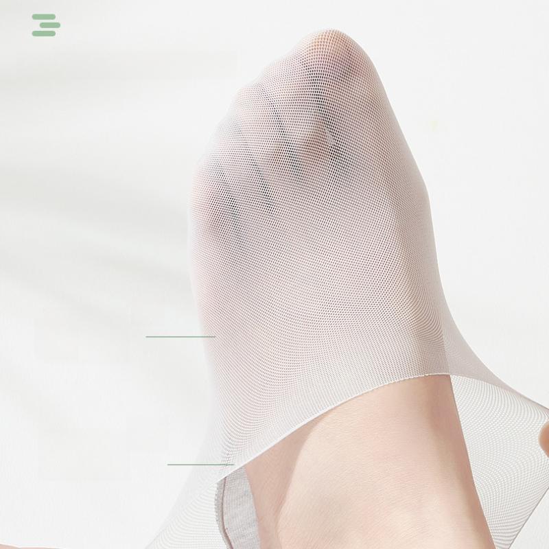 3 Pairs Women's Summer Silicone Anti Slip Socks Invisible Low Cut Boat Socks Solid Color Breathable Sock