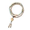 Authentic Chinese-style Fresh and Elegant Double-ring Star-moon Bodhi and Shoushan Stone Cat Paw Bracelet, Trendy Chinese-style Hand Chain