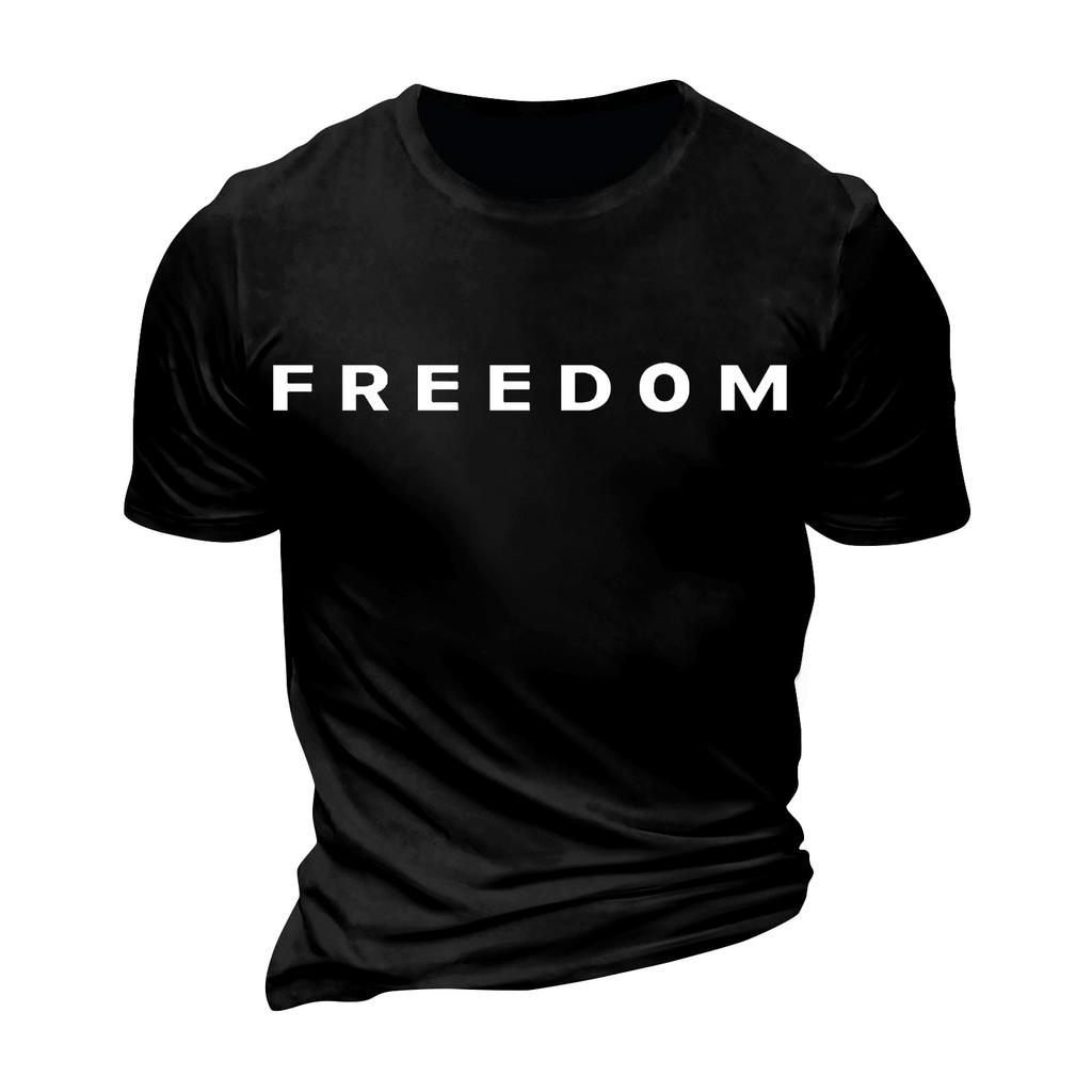 Fashionable Round Neck Short Sleeve Work Clothes Printed Tops For Mens Summer Tops