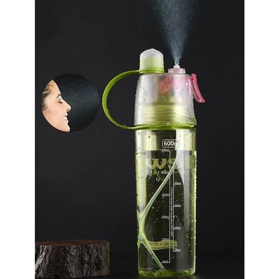 600 ml Sport-Wasserflasche, Trinkspray, Nebel-Wasserflasche, Plastik-Wasserflasche für Männer und Frauen, zum Radfahren, Wandern, Outdoor-Fitnessstudio